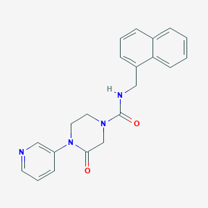 molecular formula C21H20N4O2 B2473804 N-[(naphthalen-1-yl)methyl]-3-oxo-4-(pyridin-3-yl)piperazine-1-carboxamide CAS No. 2320537-86-6