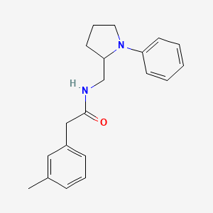 molecular formula C20H24N2O B2473806 N-((1-phenylpyrrolidin-2-yl)methyl)-2-(m-tolyl)acetamide CAS No. 1796971-15-7