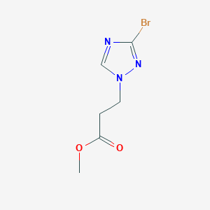 molecular formula C6H8BrN3O2 B2473807 methyl 3-(3-bromo-1H-1,2,4-triazol-1-yl)propanoate CAS No. 1855891-01-8