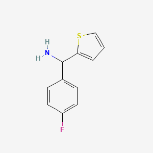 molecular formula C11H10FNS B2473813 (4-Fluorophenyl)(thien-2-yl)methylamine CAS No. 151917-32-7