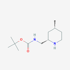 molecular formula C12H24N2O2 B2473814 rac-叔丁基 N-{[(2R,4S)-4-甲基哌啶-2-基]甲基}氨基甲酸酯,顺式 CAS No. 1955499-71-4