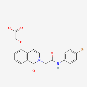 molecular formula C20H17BrN2O5 B2473816 2-[2-[2-(4-溴苯胺)-2-氧代乙基]-1-氧代异喹啉-5-基]氧基乙酸甲酯 CAS No. 868225-04-1