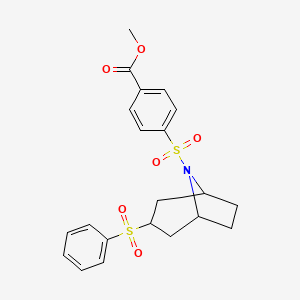 methyl 4-(((1R,5S)-3-(phenylsulfonyl)-8-azabicyclo[3.2.1]octan-8-yl)sulfonyl)benzoate