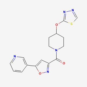 (4-((1,3,4-Thiadiazol-2-yl)oxy)piperidin-1-yl)(5-(pyridin-3-yl)isoxazol-3-yl)methanone