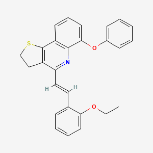 molecular formula C27H23NO2S B2473833 4-[(E)-2-(2-ethoxyphenyl)ethenyl]-6-phenoxy-2,3-dihydrothieno[3,2-c]quinoline CAS No. 866133-83-7