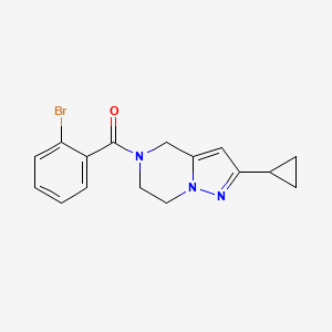 (2-bromophenyl)(2-cyclopropyl-6,7-dihydropyrazolo[1,5-a]pyrazin-5(4H)-yl)methanone
