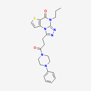 1-(3-oxo-3-(4-phenylpiperazin-1-yl)propyl)-4-propylthieno[2,3-e][1,2,4]triazolo[4,3-a]pyrimidin-5(4H)-one