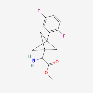 Methyl 2-amino-2-[3-(2,5-difluorophenyl)-1-bicyclo[1.1.1]pentanyl]acetate