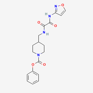 Phenyl 4-((2-(isoxazol-3-ylamino)-2-oxoacetamido)methyl)piperidine-1-carboxylate