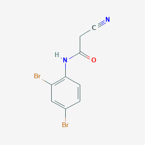 molecular formula C9H6Br2N2O B2473853 2-cyano-N-(2,4-dibromophenyl)acetamide CAS No. 549483-36-5