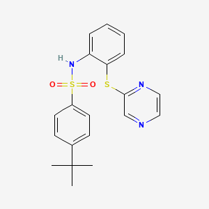 4-(tert-butyl)-N-[2-(2-pyrazinylsulfanyl)phenyl]benzenesulfonamide