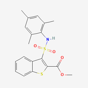 molecular formula C19H19NO4S2 B2473864 Methyl 3-[(2,4,6-trimethylphenyl)sulfamoyl]-1-benzothiophene-2-carboxylate CAS No. 932465-29-7