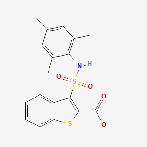 molecular formula C19H19NO4S2 B2473864 3-[(2,4,6-三甲基苯基)磺酰氨基]-1-苯并噻吩-2-甲酸甲酯 CAS No. 932465-29-7