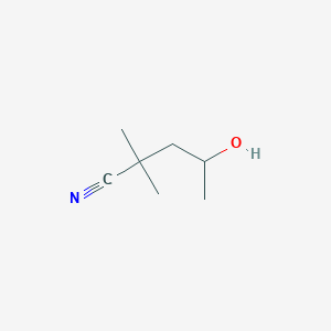 molecular formula C7H13NO B2473868 4-Hydroxy-2,2-dimethylpentanenitrile CAS No. 86242-55-9