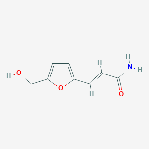 molecular formula C8H9NO3 B2473874 (E)-3-[5-(hydroxymethyl)furan-2-yl]prop-2-enamide CAS No. 1000514-64-6