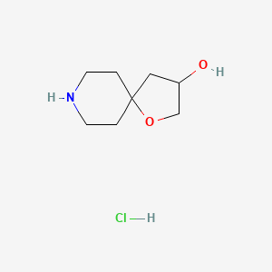 molecular formula C8H16ClNO2 B2473880 1-Oxa-8-Azaspiro[4.5]Decan-3-Ol Hydrochloride CAS No. 2206610-69-5