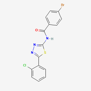 molecular formula C15H9BrClN3OS B2473894 4-bromo-N-(5-(2-chlorophenyl)-1,3,4-thiadiazol-2-yl)benzamide CAS No. 304445-79-2