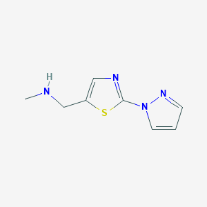 molecular formula C8H10N4S B2473895 甲基({[2-(1H-吡唑-1-基)-1,3-噻唑-5-基]甲基})胺 CAS No. 1850901-21-1