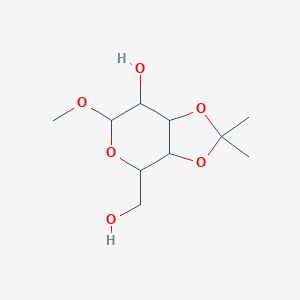 molecular formula C₁₀H₁₈O₆ B024739 4-(羟甲基)-6-甲氧基-2,2-二甲基-4,6,7,7a-四氢-3aH-[1,3]二噁唑[4,5-c]吡喃-7-醇 CAS No. 40269-01-0