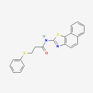 molecular formula C20H16N2OS2 B2473902 N-(naphtho[2,1-d]thiazol-2-yl)-3-(phenylthio)propanamide CAS No. 392322-54-2