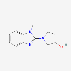 molecular formula C12H15N3O B2473905 1-(1-methyl-1H-benzo[d]imidazol-2-yl)pyrrolidin-3-ol CAS No. 1341697-85-5