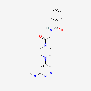 N-(2-(4-(6-(dimethylamino)pyridazin-4-yl)piperazin-1-yl)-2-oxoethyl)benzamide