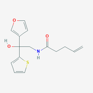 molecular formula C15H17NO3S B2473909 N-(2-(furan-3-yl)-2-hydroxy-2-(thiophen-2-yl)ethyl)pent-4-enamide CAS No. 2178773-90-3