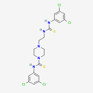4-(2-{[(3,5-dichloroanilino)carbothioyl]amino}ethyl)-N-(3,5-dichlorophenyl)tetrahydro-1(2H)-pyrazinecarbothioamide