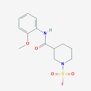 molecular formula C13H17FN2O4S B2473922 3-[(2-Methoxyphenyl)carbamoyl]piperidine-1-sulfonyl fluoride CAS No. 2411265-49-9