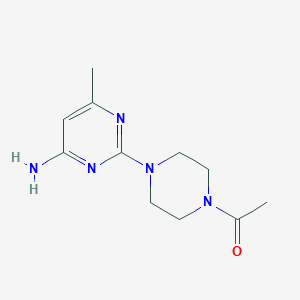 molecular formula C11H17N5O B2473924 2-(4-Acetylpiperazin-1-yl)-6-methylpyrimidin-4-amine CAS No. 1333960-21-6