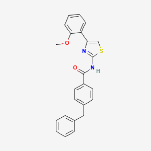 molecular formula C24H20N2O2S B2473926 4-benzyl-N-[4-(2-methoxyphenyl)-1,3-thiazol-2-yl]benzamide CAS No. 361470-81-7