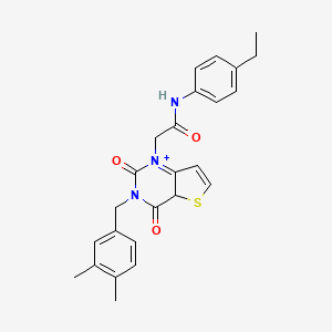 molecular formula C25H25N3O3S B2473932 2-{3-[(3,4-dimethylphenyl)methyl]-2,4-dioxo-1H,2H,3H,4H-thieno[3,2-d]pyrimidin-1-yl}-N-(4-ethylphenyl)acetamide CAS No. 1261013-96-0