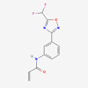 molecular formula C12H9F2N3O2 B2473937 N-[3-[5-(Difluoromethyl)-1,2,4-oxadiazol-3-yl]phenyl]prop-2-enamide CAS No. 2191110-69-5