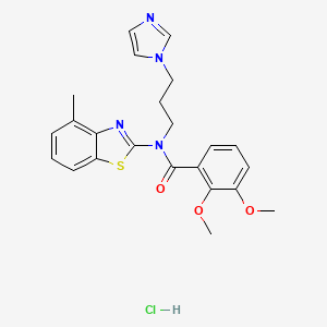 molecular formula C23H25ClN4O3S B2473941 盐酸N-(3-(1H-咪唑-1-基)丙基)-2,3-二甲氧基-N-(4-甲基苯并[d]噻唑-2-基)苯甲酰胺 CAS No. 1216395-68-4