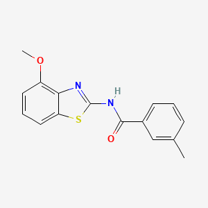 molecular formula C16H14N2O2S B2473947 N-(4-methoxy-1,3-benzothiazol-2-yl)-3-methylbenzamide CAS No. 403845-78-3