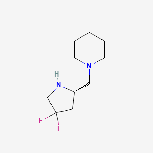 molecular formula C10H18F2N2 B2473958 1-{[(2S)-4,4-difluorotetrahydro-1H-pyrrol-2-yl]methyl}piperidine CAS No. 2096015-69-7