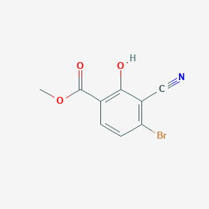 molecular formula C9H6BrNO3 B2473978 4-溴-3-氰基-2-羟基苯甲酸甲酯 CAS No. 1805525-32-9