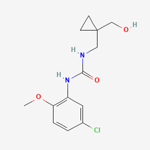 molecular formula C13H17ClN2O3 B2473983 1-(5-Chloro-2-methoxyphenyl)-3-((1-(hydroxymethyl)cyclopropyl)methyl)urea CAS No. 1251560-88-9