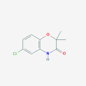 molecular formula C10H10ClNO2 B2473985 6-Chloro-2,2-dimethyl-2H-benzo[b][1,4]oxazin-3(4H)-one CAS No. 124188-37-0