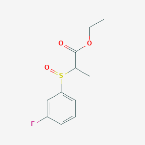 molecular formula C11H13FO3S B2473987 Ethyl 2-(3-fluorobenzenesulfinyl)propanoate CAS No. 1525601-27-7