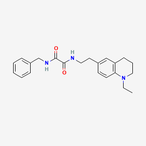 molecular formula C22H27N3O2 B2473991 N1-benzyl-N2-(2-(1-ethyl-1,2,3,4-tetrahydroquinolin-6-yl)ethyl)oxalamide CAS No. 955530-70-8