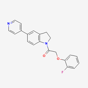 molecular formula C21H17FN2O2 B2473995 2-(2-氟苯氧基)-1-(5-(吡啶-4-基)吲哚-1-基)乙酮 CAS No. 2034374-24-6