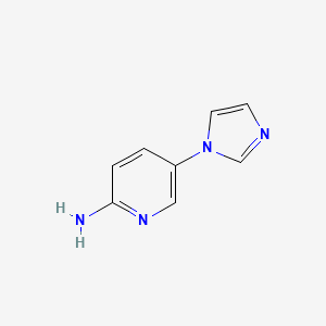 molecular formula C8H8N4 B2473996 5-(1H-咪唑-1-基)吡啶-2-胺 CAS No. 935547-73-2