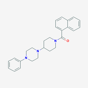 molecular formula C26H29N3O B247400 1-[1-(1-Naphthoyl)-4-piperidinyl]-4-phenylpiperazine 
