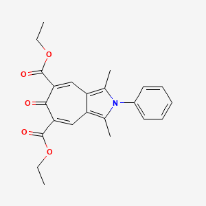 molecular formula C23H23NO5 B2474005 Diethyl 1,3-dimethyl-6-oxo-2-phenyl-2,6-dihydrocyclohepta[c]pyrrole-5,7-dicarboxylate CAS No. 133594-57-7