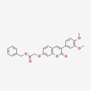 Benzyl 2-[3-(3,4-dimethoxyphenyl)-2-oxochromen-7-yl]oxyacetate