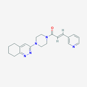 molecular formula C20H23N5O B2474018 (E)-3-(吡啶-3-基)-1-(4-(5,6,7,8-四氢环辛啉-3-基)哌嗪-1-基)丙-2-烯-1-酮 CAS No. 2035001-34-2