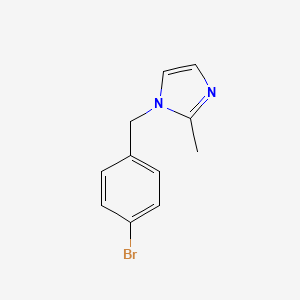 molecular formula C11H11BrN2 B2474021 1-[(4-溴苯基)甲基]-2-甲基-1H-咪唑 CAS No. 777865-57-3