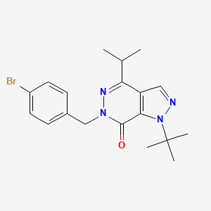 molecular formula C19H23BrN4O B2474023 6-(4-溴苄基)-1-(叔丁基)-4-异丙基-1H-吡唑并[3,4-d]嘧啶-7(6H)-酮 CAS No. 1170293-10-3