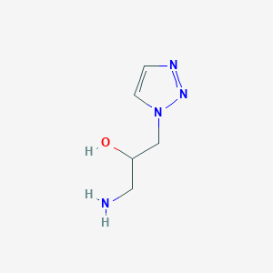 molecular formula C5H10N4O B2474026 1-amino-3-(1H-1,2,3-triazol-1-yl)propan-2-ol CAS No. 477575-14-7